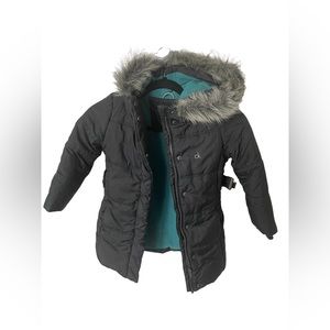 USED- Calvin Klein puffy jacket with belt size S(4)